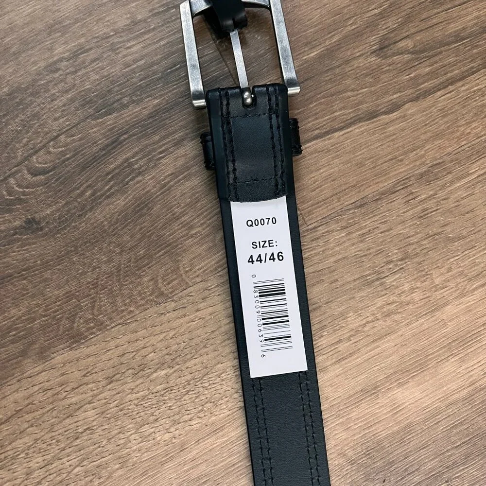 NEW Beverly Hills Polo Club Black Silver Belt 44/46